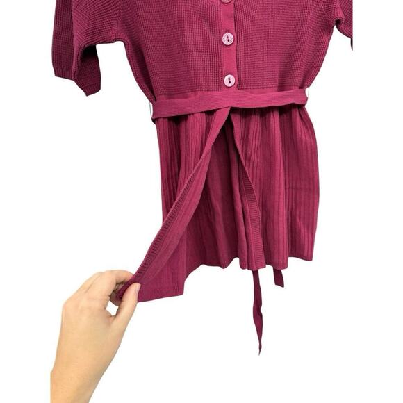 Route 66 Y2K Style Babydoll Style Sweater Top Burgundy Womens Large - Picture 5 of 7